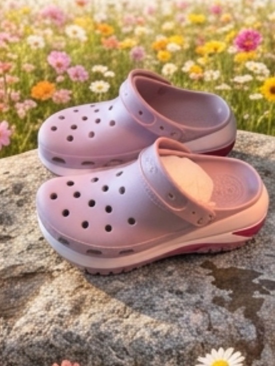 CROCS Shoes - CROCS Mega Crush Women's Pink to Lavender Ombre Clog Mules size 8 NWT